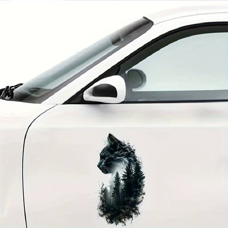 Cat Car Stickers, Anti-Scratch Waterproof Vinyl Stickers for Car Motorcycle Laptop Decoration Decals
