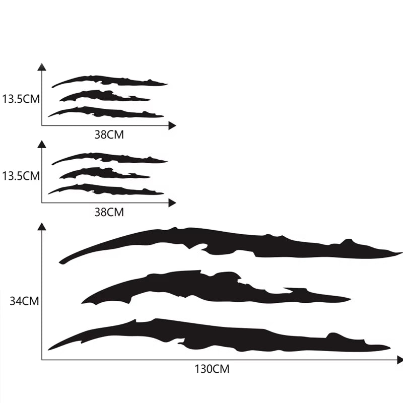 Ghost Claw Car Stickers Car Hood Vinyl Sticker Creative Modification Reflective Stickers Devil Paw Scratches Car Decoration