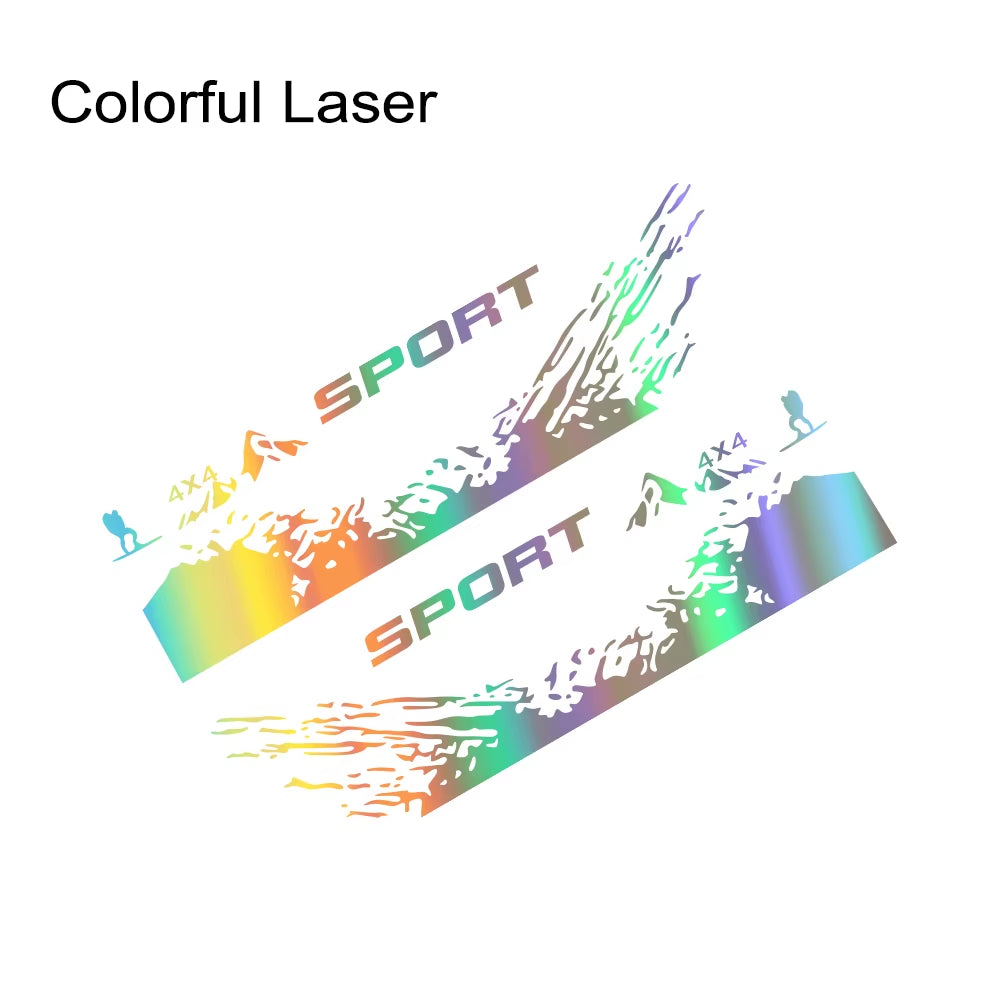 2PCS Car Stickers 4X4 Sport Mountaineering Styling Vinyl Film Trim Decals Auto Tuning Accessories for Hyundai Tucson 2017-2023