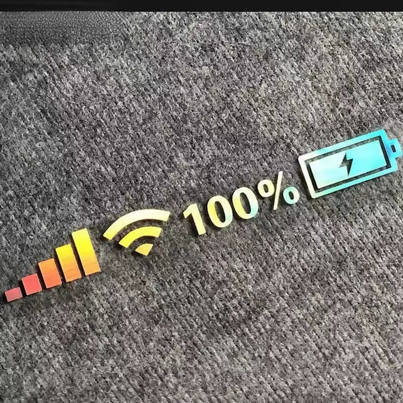 Car Windshield Stickers Signal Wifi Power Reflective Stickers on Car Mobile Phone Car Stickers Auto Exterior Decor Accessories