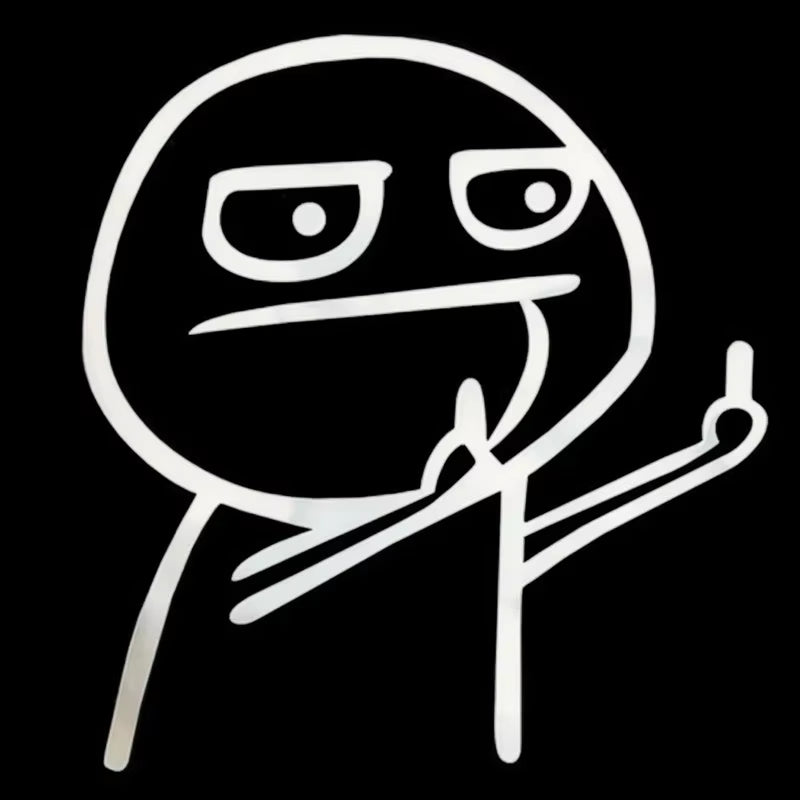 10.5X12Cm Creative Funny Car Stickers Middle Finger Styling Auto Windshield Door Trunk Sticker Decals Car Accessories Exterior