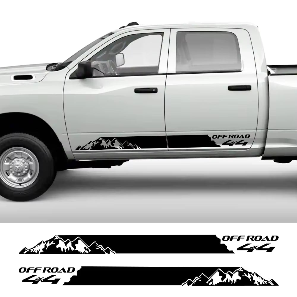 Mountain Styling Car Stickers Pickup Door Side Decals Truck Graphics 4X4 off Road Custom Vinyl Decor Cover Auto Accessories