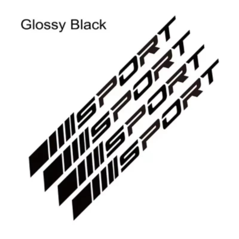 Fashion 4Pcs Car Stickers Wheels Rims Sport Racing DIY Stripes Decorative Stickers Emblem Car Styling Car SUV Truck Accessories