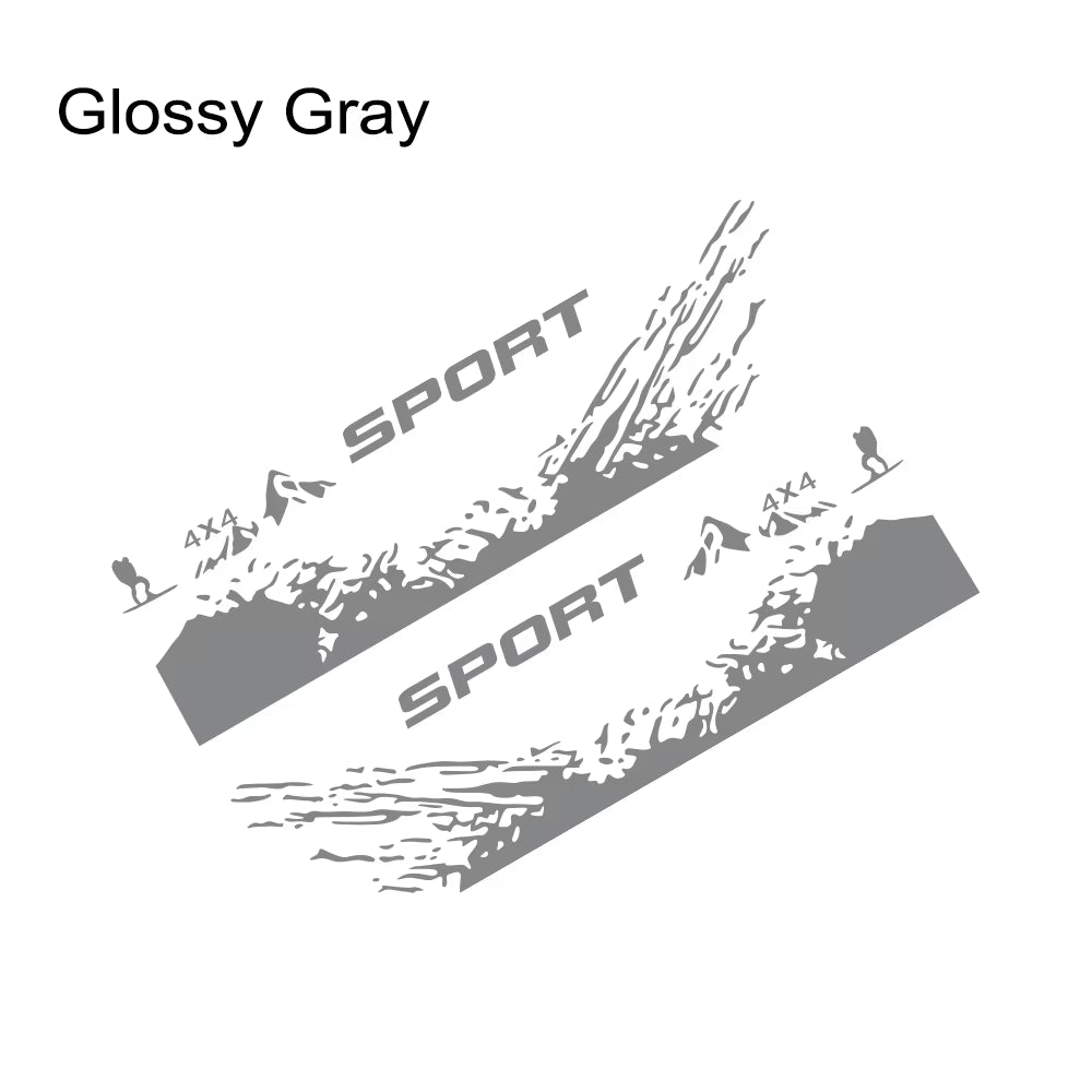 2PCS Car Stickers 4X4 Sport Mountaineering Styling Vinyl Film Trim Decals Auto Tuning Accessories for Hyundai Tucson 2017-2023