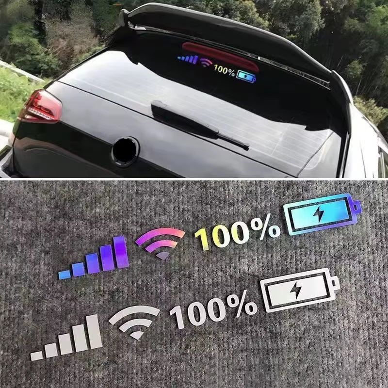 Car Windshield Stickers Signal Wifi Power Reflective Stickers on Car Mobile Phone Car Stickers Auto Exterior Decor Accessories