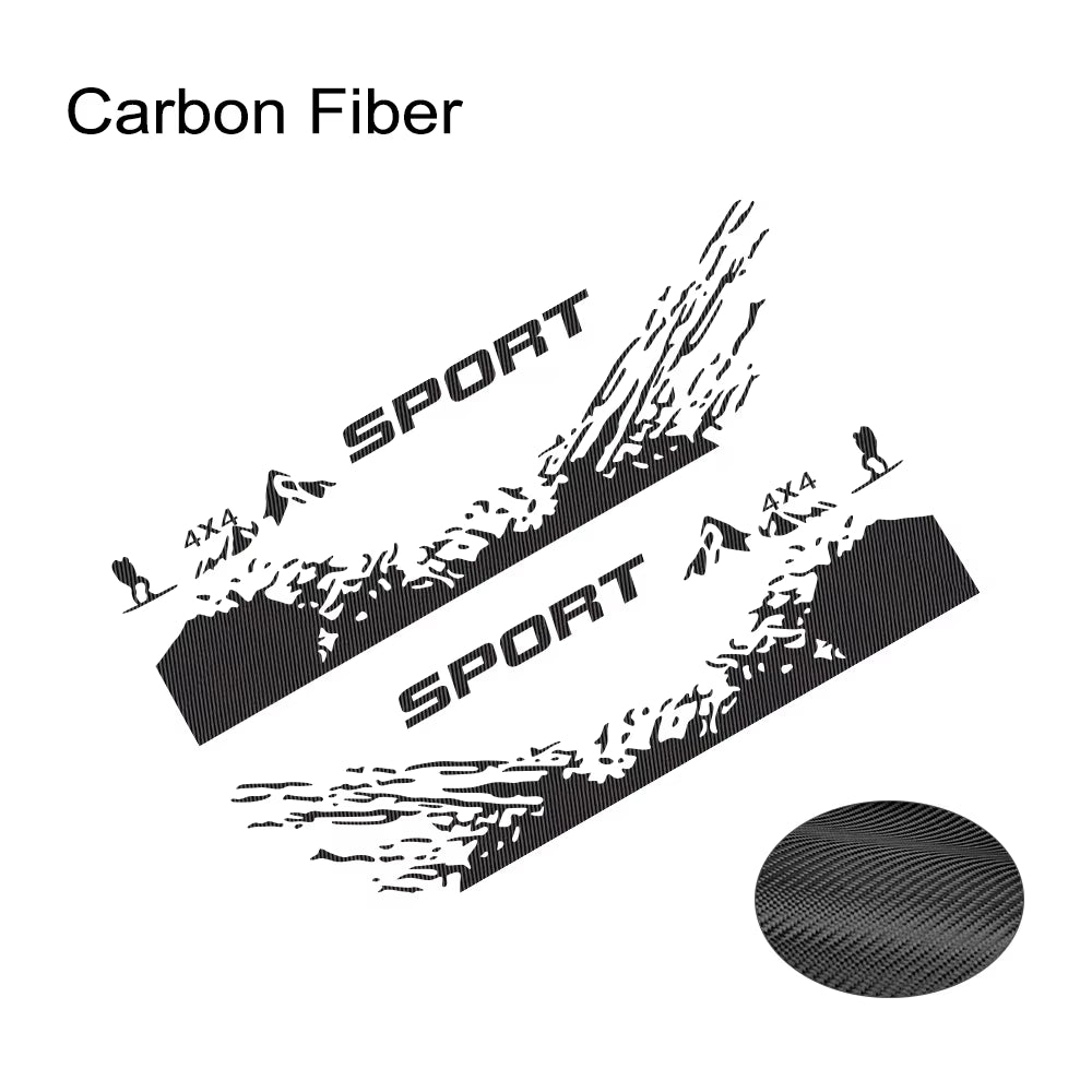 2PCS Car Stickers 4X4 Sport Mountaineering Styling Vinyl Film Trim Decals Auto Tuning Accessories for Hyundai Tucson 2017-2023