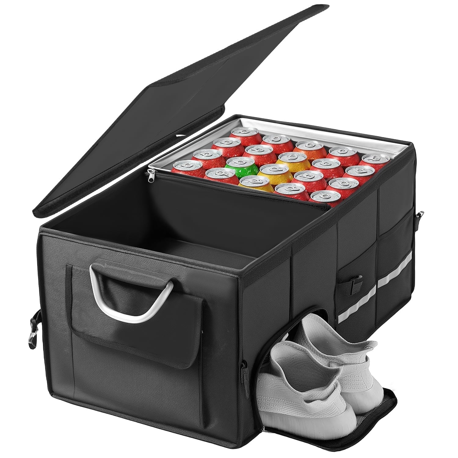 Trunk Organizer for Car and SUV Collapsible Car Organizers and Storage with Lid Truck Accessories Interior Grocery Holder, 72L