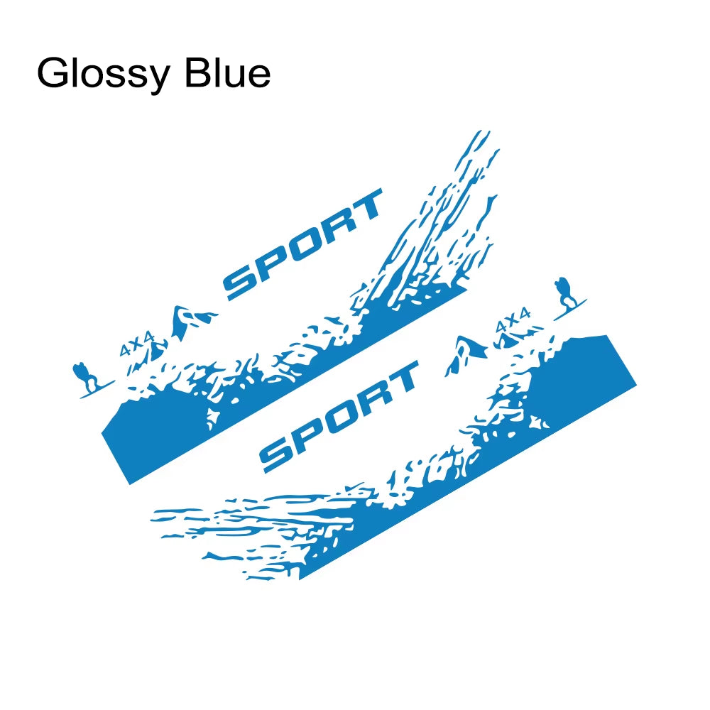 2PCS Car Stickers 4X4 Sport Mountaineering Styling Vinyl Film Trim Decals Auto Tuning Accessories for Hyundai Tucson 2017-2023