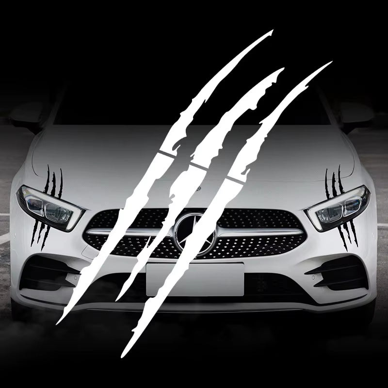 Ghost Claw Car Stickers Car Hood Vinyl Sticker Creative Modification Reflective Stickers Devil Paw Scratches Car Decoration