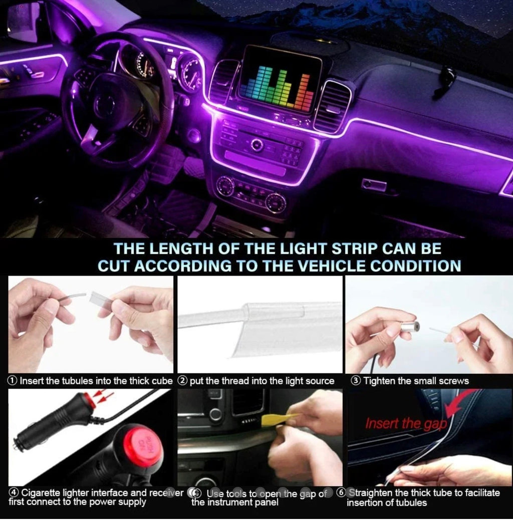 RGB Fiber Optic Car Interior Lighting Kit
