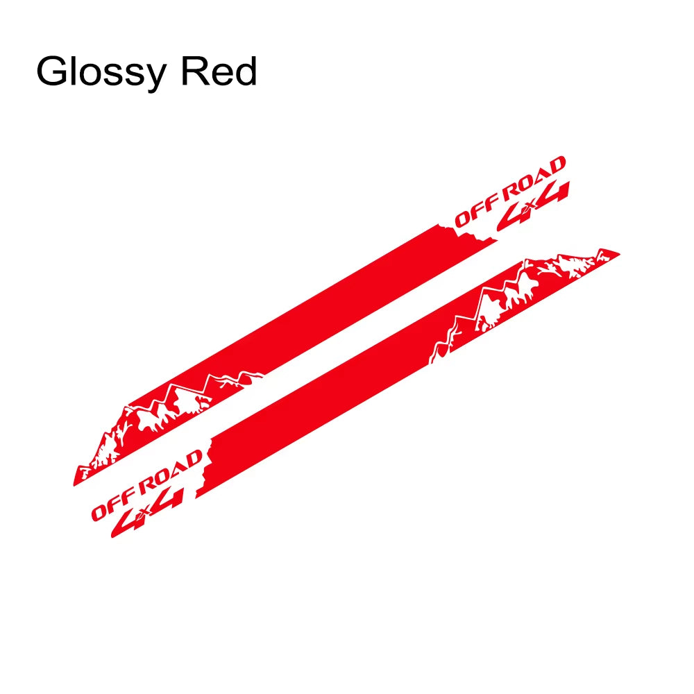 Mountain Styling Car Stickers Pickup Door Side Decals Truck Graphics 4X4 off Road Custom Vinyl Decor Cover Auto Accessories