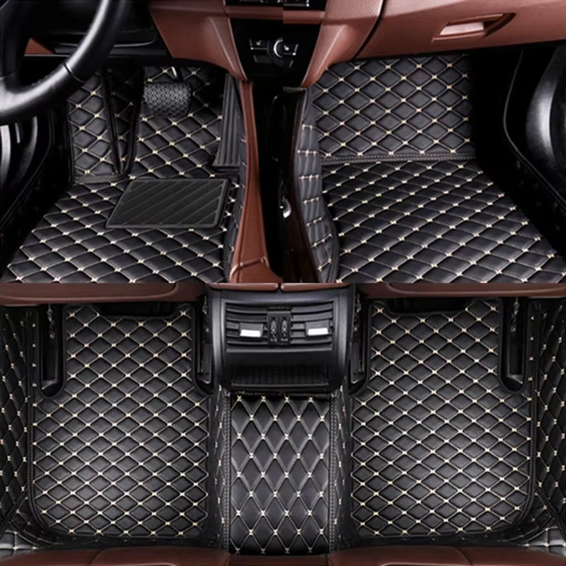 For Skoda Kodiaq 2025 Car Floor Mats Car Trunk Mat Foot Pads Carpet Artificial Leather Car Interior Accessories Universal Car F