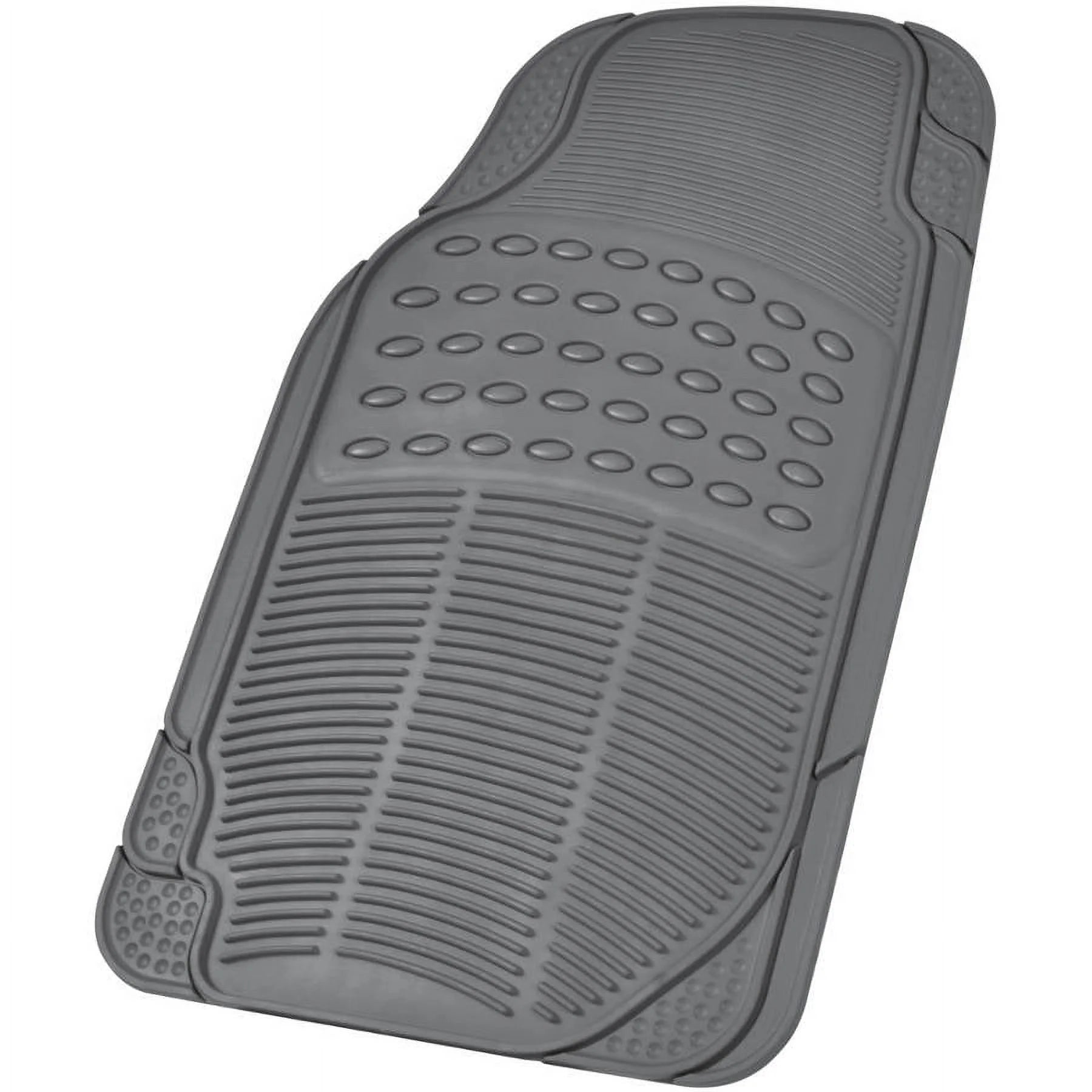 3 Row Car Floor Mats for SUV and Van, Heavy Duty Rubber Mats and Liner, Black Beige Gray