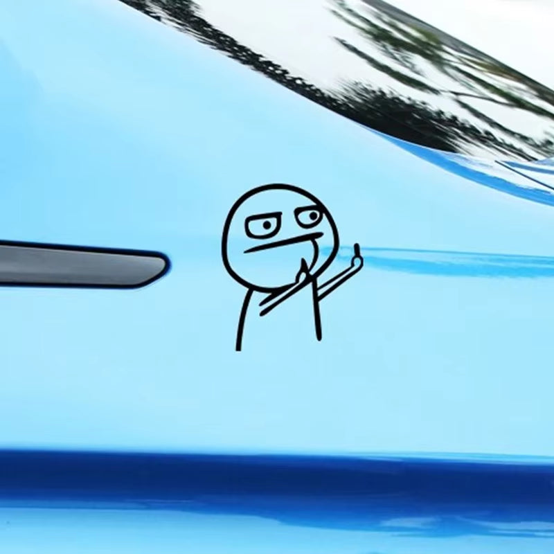 10.5X12Cm Creative Funny Car Stickers Middle Finger Styling Auto Windshield Door Trunk Sticker Decals Car Accessories Exterior