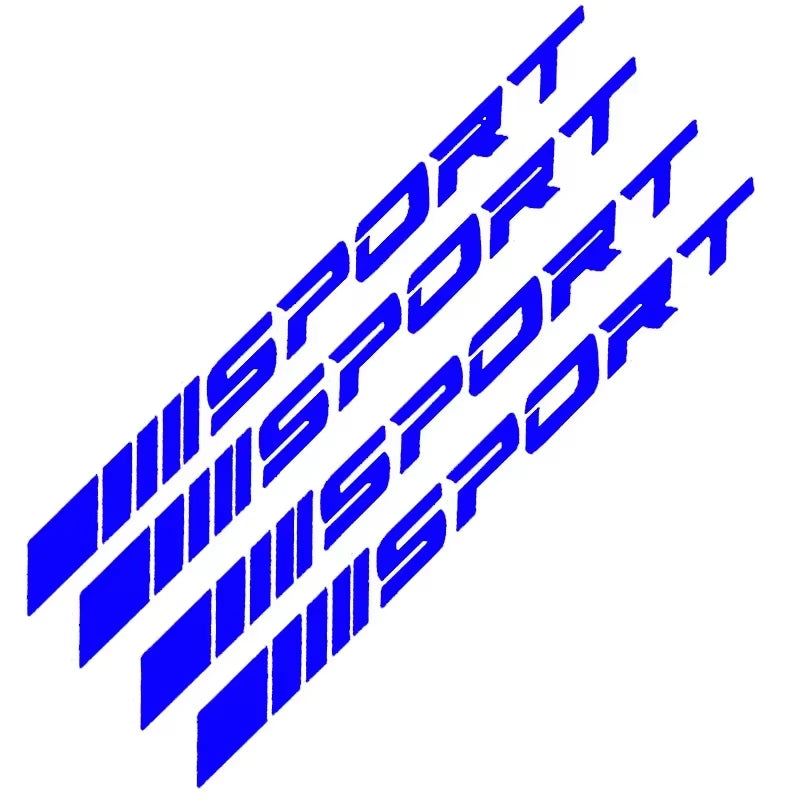 Fashion 4Pcs Car Stickers Wheels Rims Sport Racing DIY Stripes Decorative Stickers Emblem Car Styling Car SUV Truck Accessories