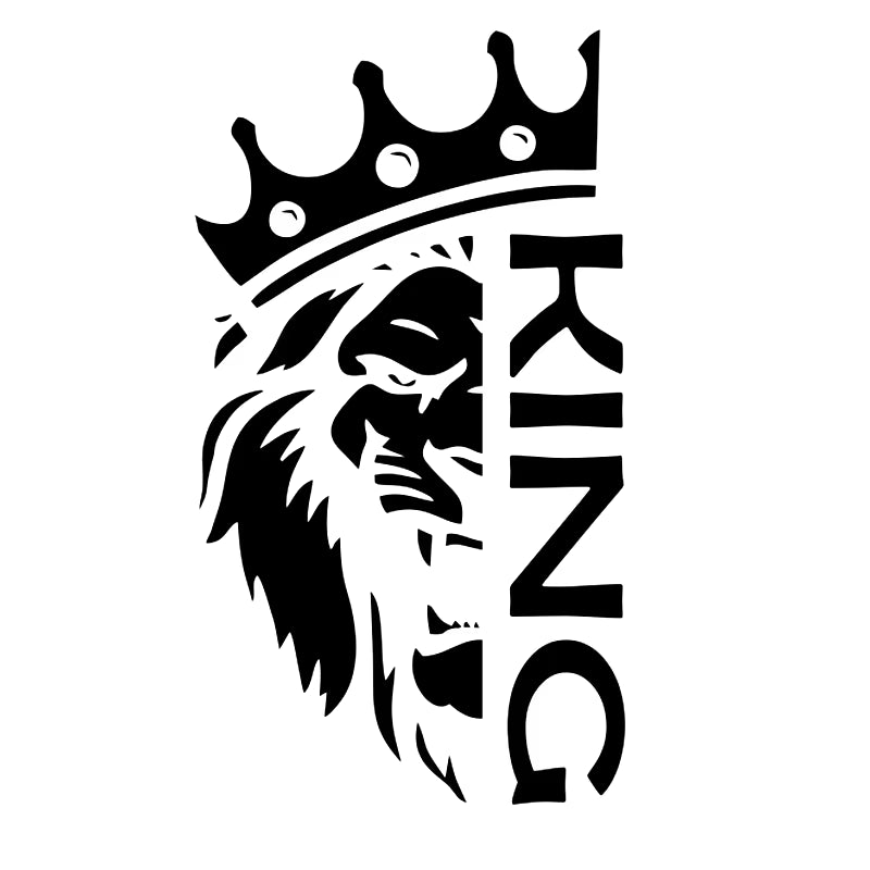 Juyouhui Exterior Accessories Decal Lion with a Crown King Vinyl Car Sticker Decors on Car Body Bumper Rear Window Laptop
