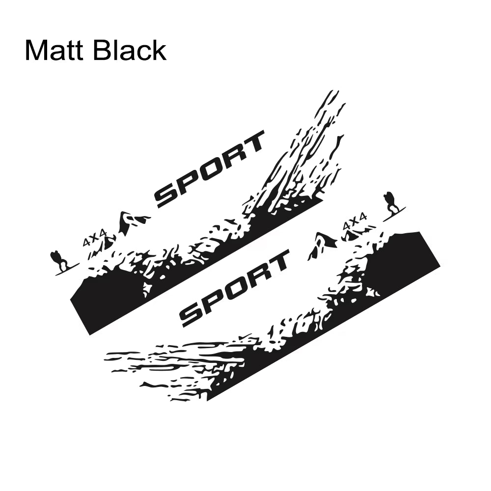 2PCS Car Stickers 4X4 Sport Mountaineering Styling Vinyl Film Trim Decals Auto Tuning Accessories for Hyundai Tucson 2017-2023