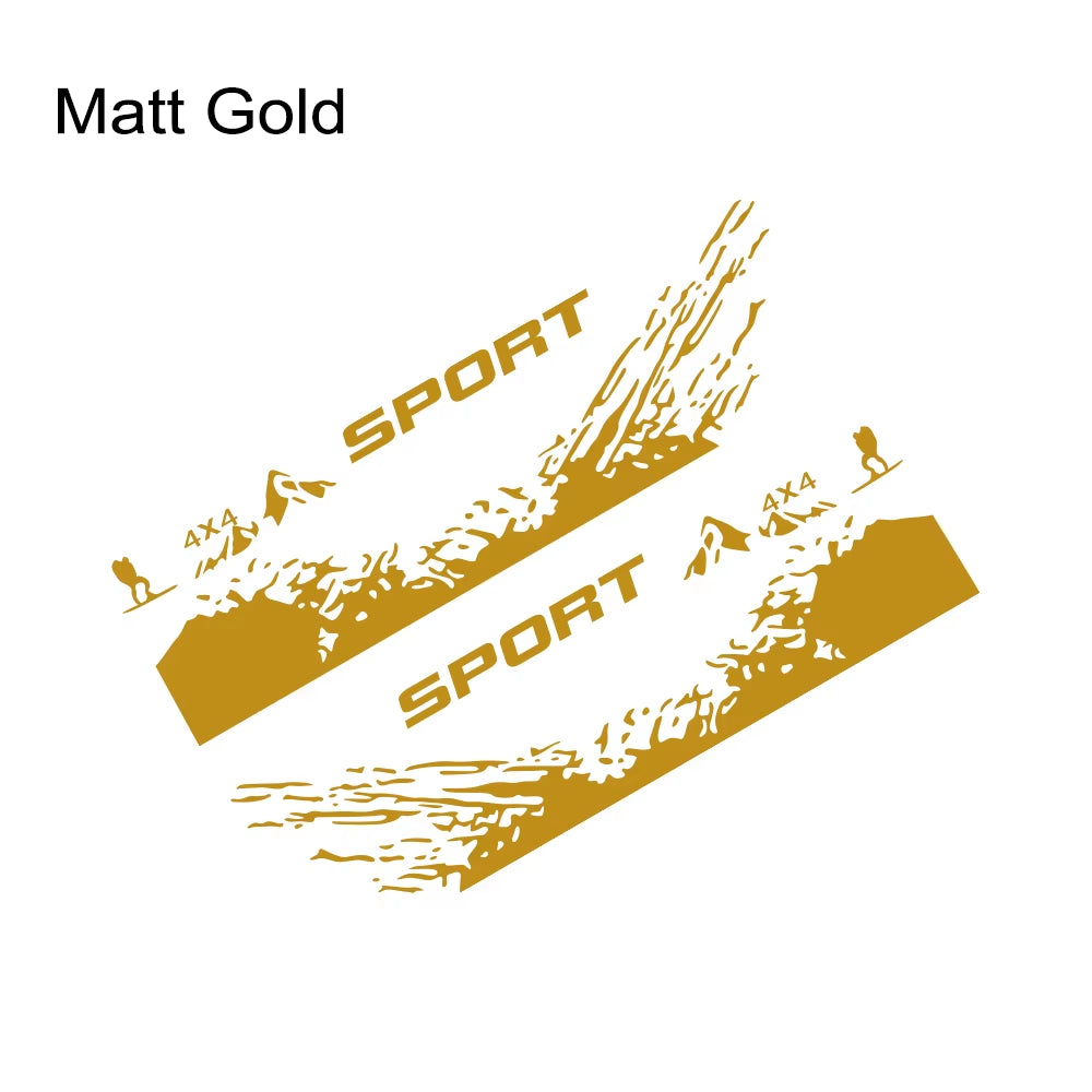 2PCS Car Stickers 4X4 Sport Mountaineering Styling Vinyl Film Trim Decals Auto Tuning Accessories for Hyundai Tucson 2017-2023