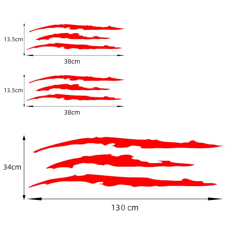 Ghost Claw Car Stickers Car Hood Vinyl Sticker Creative Modification Reflective Stickers Devil Paw Scratches Car Decoration