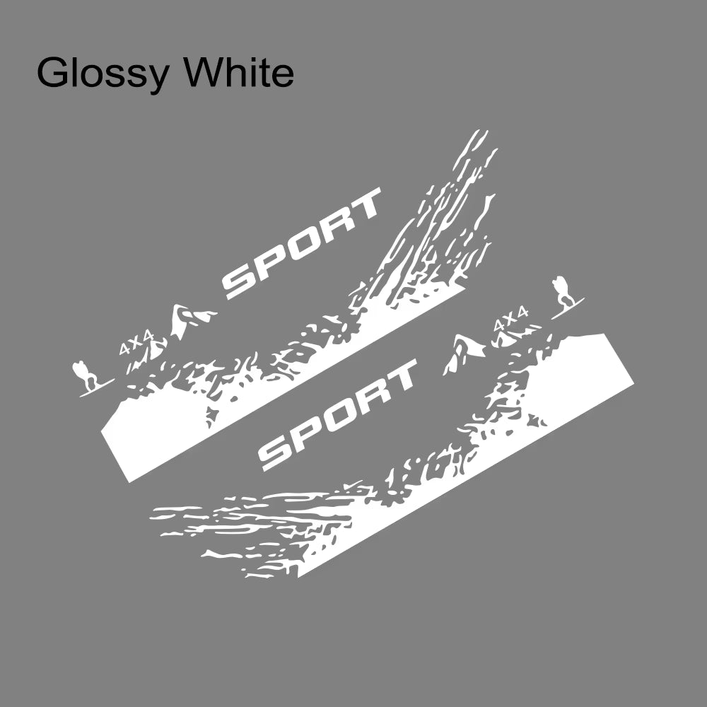 2PCS Car Stickers 4X4 Sport Mountaineering Styling Vinyl Film Trim Decals Auto Tuning Accessories for Hyundai Tucson 2017-2023