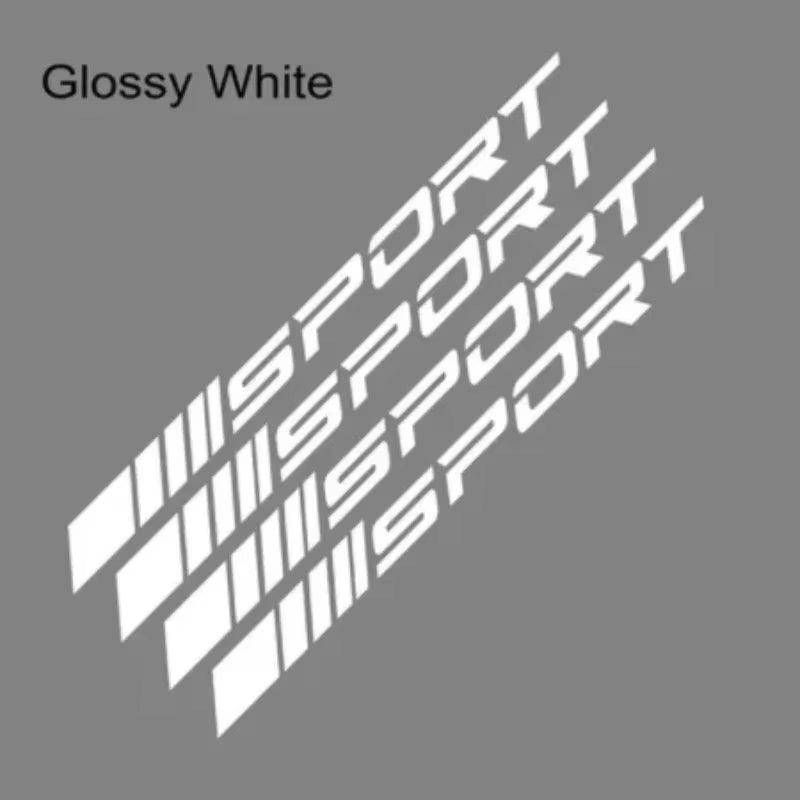 Fashion 4Pcs Car Stickers Wheels Rims Sport Racing DIY Stripes Decorative Stickers Emblem Car Styling Car SUV Truck Accessories