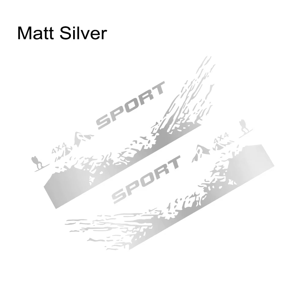 2PCS Car Stickers 4X4 Sport Mountaineering Styling Vinyl Film Trim Decals Auto Tuning Accessories for Hyundai Tucson 2017-2023