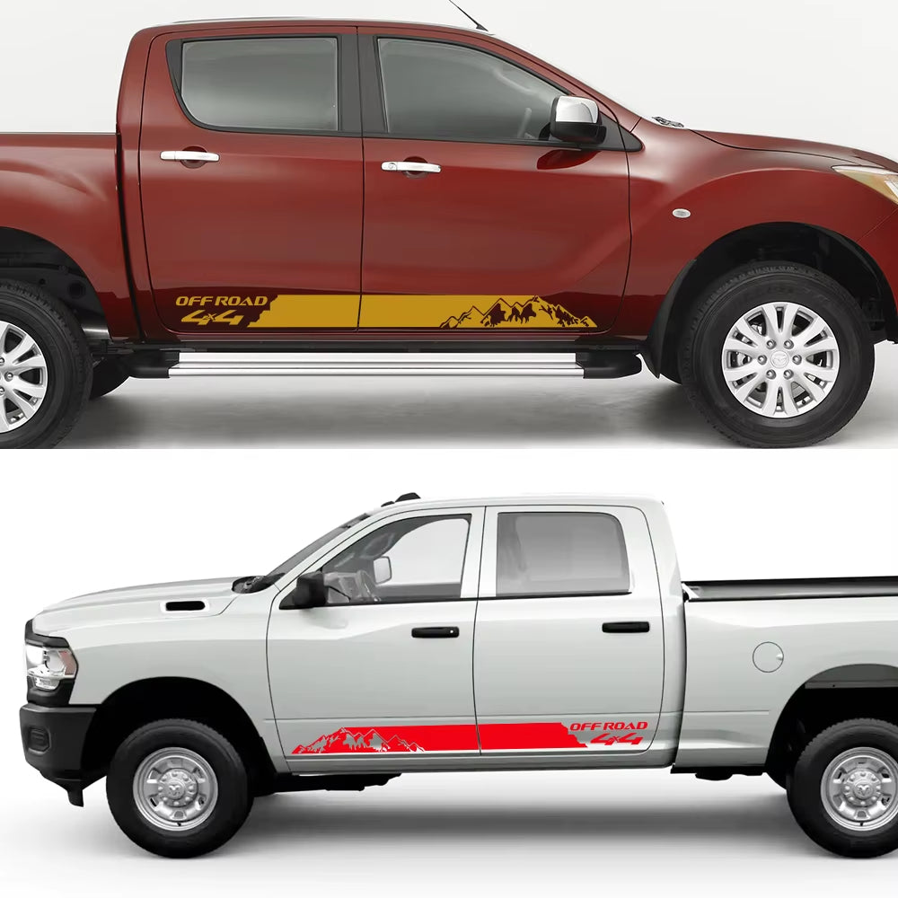 Mountain Styling Car Stickers Pickup Door Side Decals Truck Graphics 4X4 off Road Custom Vinyl Decor Cover Auto Accessories