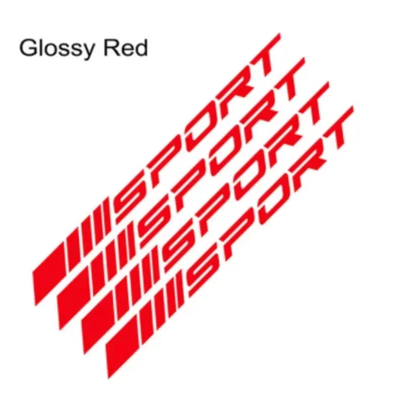 Fashion 4Pcs Car Stickers Wheels Rims Sport Racing DIY Stripes Decorative Stickers Emblem Car Styling Car SUV Truck Accessories