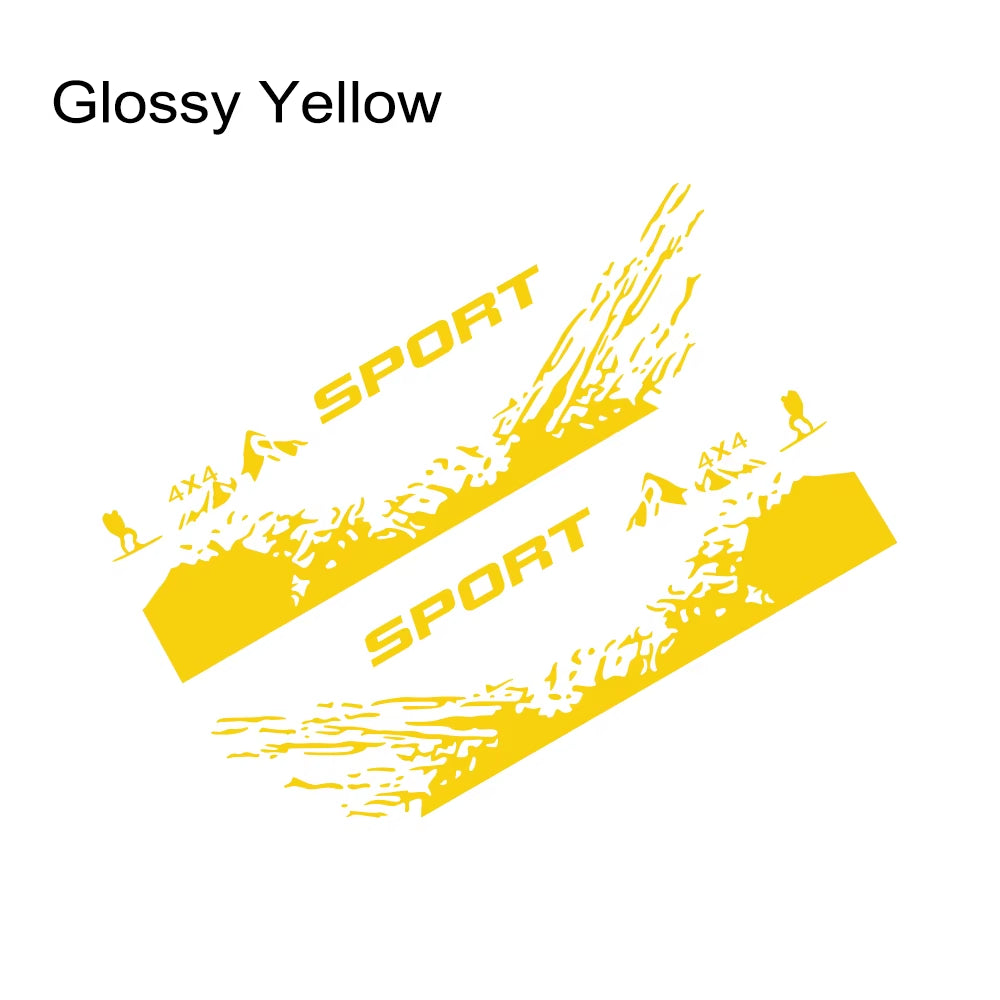 2PCS Car Stickers 4X4 Sport Mountaineering Styling Vinyl Film Trim Decals Auto Tuning Accessories for Hyundai Tucson 2017-2023