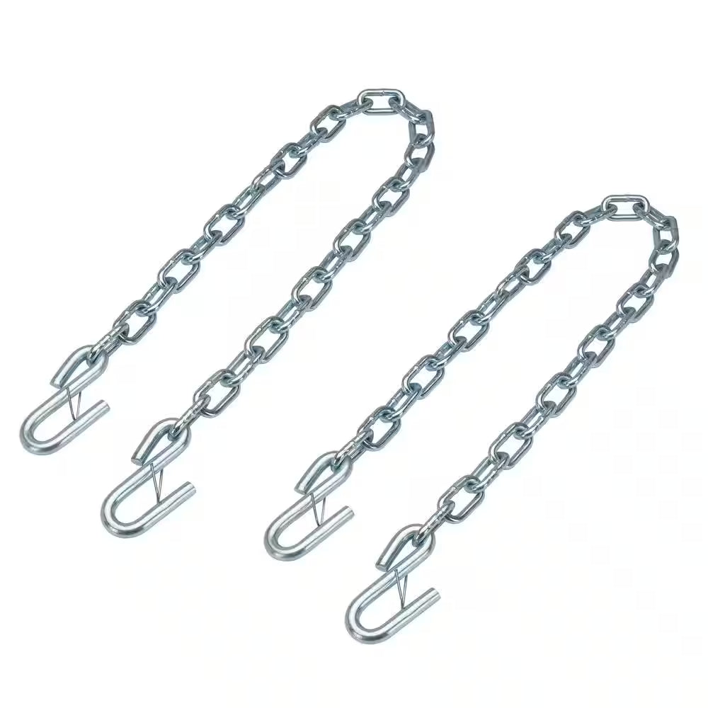 40 In. Towing Safety Chains with S Hooks - 5,000 Lb. Capacity