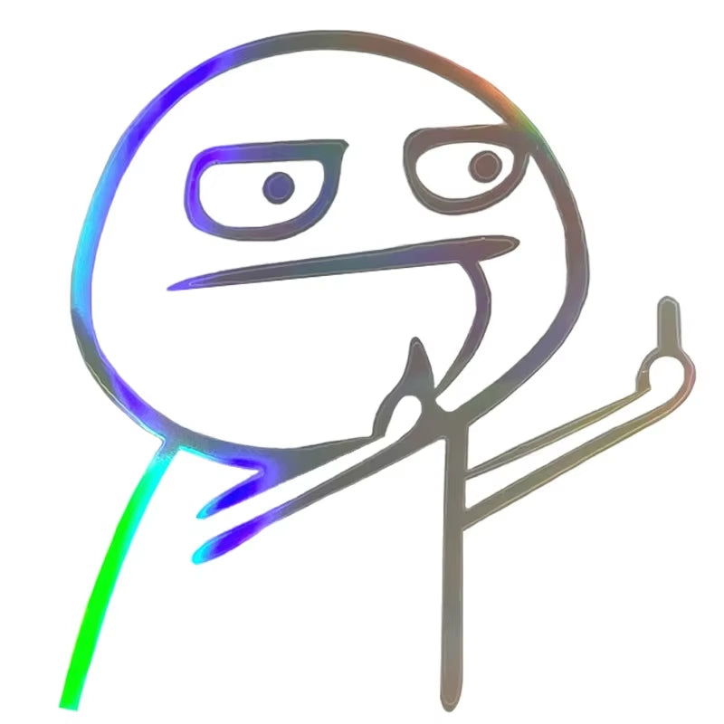 10.5X12Cm Creative Funny Car Stickers Middle Finger Styling Auto Windshield Door Trunk Sticker Decals Car Accessories Exterior