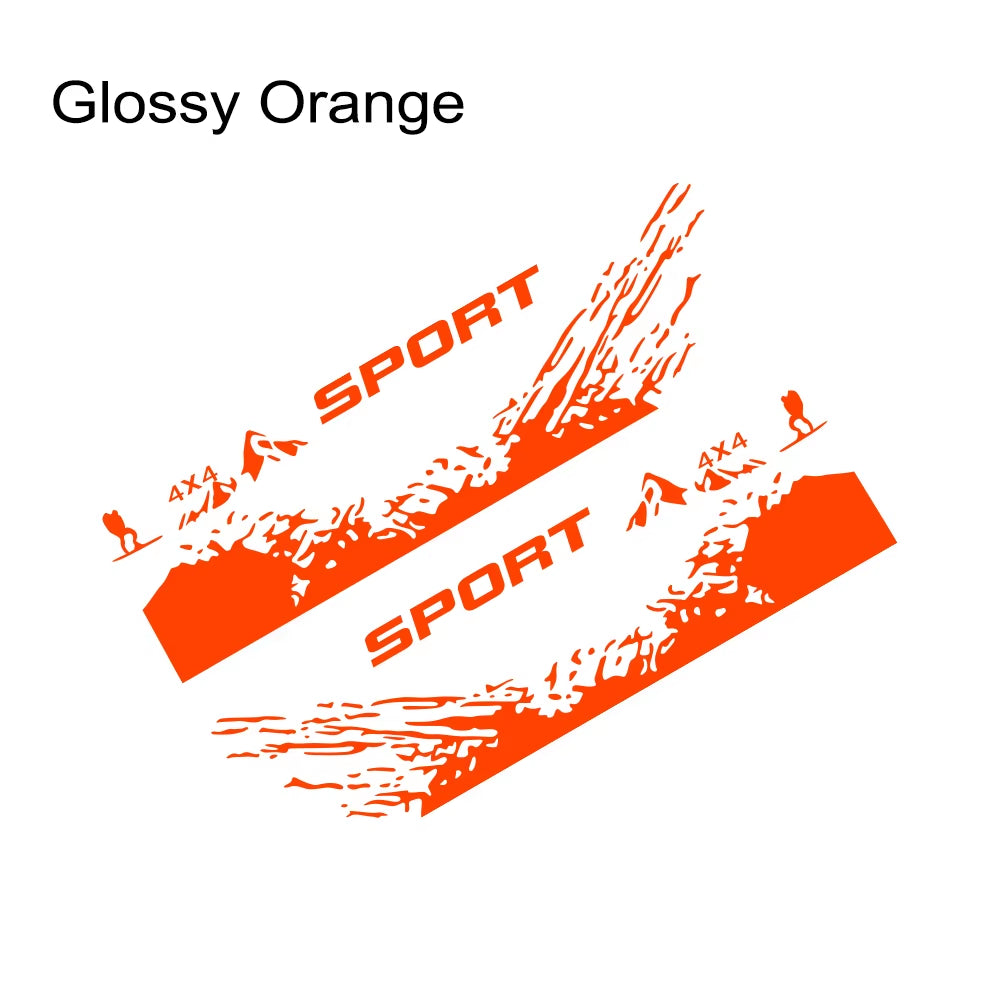 2PCS Car Stickers 4X4 Sport Mountaineering Styling Vinyl Film Trim Decals Auto Tuning Accessories for Hyundai Tucson 2017-2023